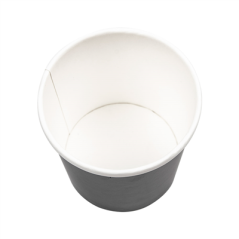 Image RÉCIPIENTS + COUVERCLES 360 ML - 12 oz 300 + 18 PE G/M2 Ø9/7,2x8,4 CM NOIR CARTON (250 UNITÉ) #3