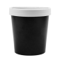Image RÉCIPIENTS + COUVERCLES 480 ML - 16 oz 320 + 18 PE G/M2 Ø9,7/7,5x10 CM NOIR CARTON (250 UNITÉ) #2