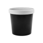Image RÉCIPIENTS + COUVERCLES 780 ML - 26 oz 330 + 18 PE G/M2 Ø11,7/9,2x11 CM NOIR CARTON (250 UNITÉ) #2