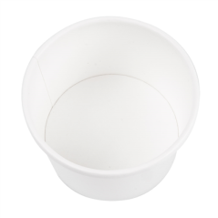 Image RÉCIPIENTS + COUVERCLES 240 ML - 8 oz 300 + 18 PE G/M2 Ø9/7,5x6 CM BLANC CARTON (250 UNITÉ) #3