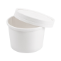 Image RÉCIPIENTS + COUVERCLES 240 ML - 8 oz 300 + 18 PE G/M2 Ø9/7,5x6 CM BLANC CARTON (250 UNITÉ) #4