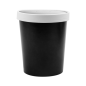 Image RÉCIPIENTS + COUVERCLES 960 ML - 32 oz 330 + 18 PE G/M2 Ø11,7/9,2x13,5 CM NOIR CARTON (250 UNITÉ) #2