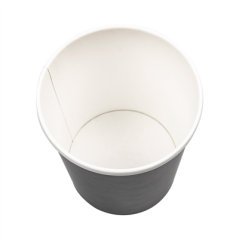 Image RÉCIPIENTS + COUVERCLES 960 ML - 32 oz 330 + 18 PE G/M2 Ø11,7/9,2x13,5 CM NOIR CARTON (250 UNITÉ) #3