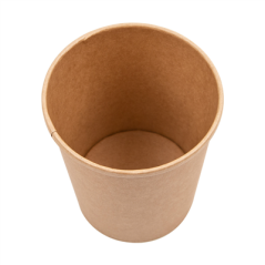 Image RÉCIPIENTS + COUVERCLES 960 ML - 32 oz 330 + 18 PE G/M2 Ø11,7/9x13,5 CM NATUREL KRAFT (250 UNITÉ) #3