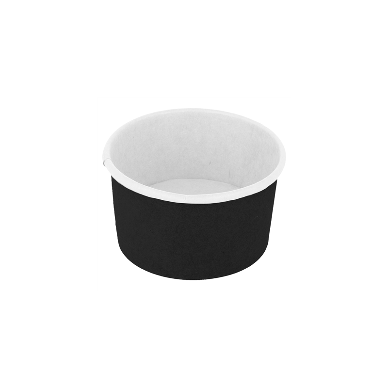 POTS À GLACES 70 ML 210 + 18PE G/M2 Ø 6,5x3,9 CM NOIR CARTON (2000 UNITÉ) POTS À GLACES 70 ML 210 + 18PE G/M2 Ø 6,5x3,9 CM NOIR CARTON (2000 UNITÉ)