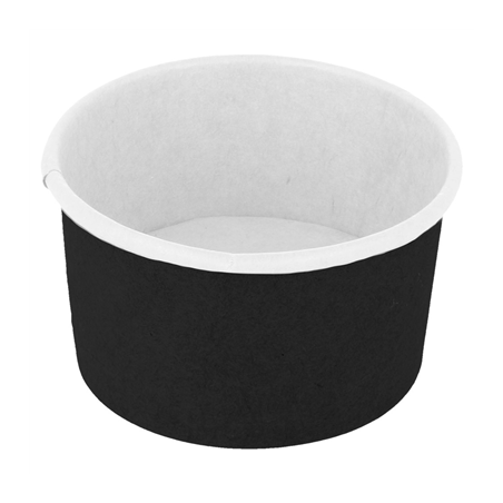 Image POTS À GLACES 70 ML 210 + 18PE G/M2 Ø 6,5x3,9 CM NOIR CARTON (2000 UNITÉ) #1