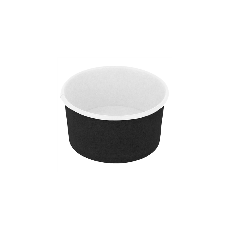 POTS À GLACES 90 ML 210 + 18PE G/M2 Ø 7,2x4 CM NOIR CARTON (2000 UNITÉ)