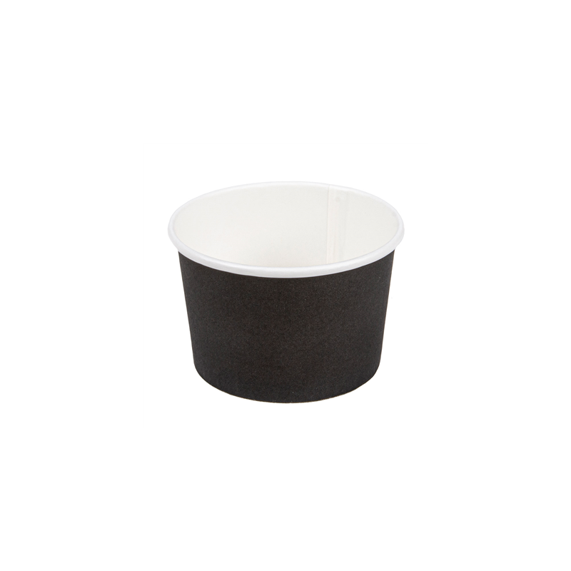 POTS À GLACES 120 ML 210 + 18PE G/M2 Ø 7,7x4,7 CM NOIR CARTON (2000 UNITÉ)