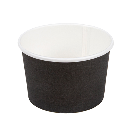 Image POTS À GLACES 120 ML 210 + 18PE G/M2 Ø 7,7x4,7 CM NOIR CARTON (2000 UNITÉ) #1