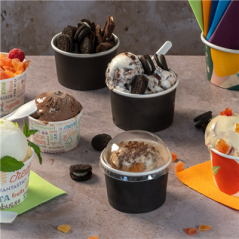 Image POTS À GLACES 120 ML 210 + 18PE G/M2 Ø 7,7x4,7 CM NOIR CARTON (2000 UNITÉ) #4