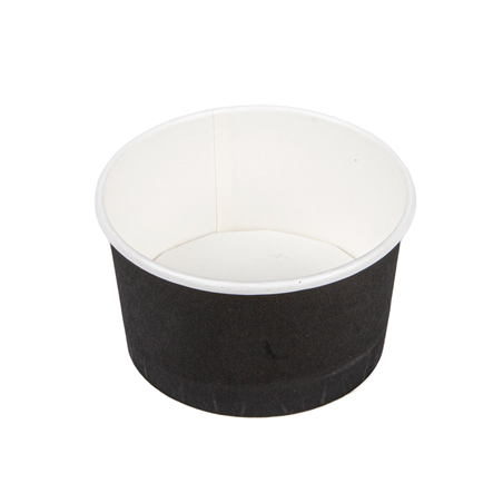 Image POTS À GLACES 180 ML 250 + 18PE G/M2 Ø 8,7x5,2 CM NOIR CARTON (2000 UNITÉ) #1