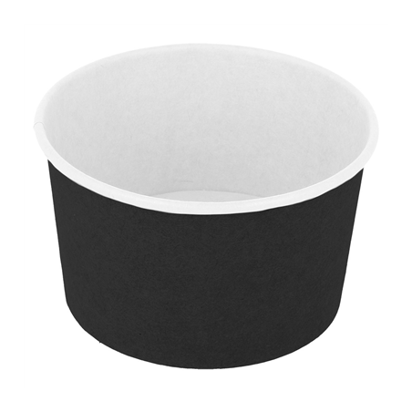 Image POTS À GLACES 240 ML 250 + 18PE G/M2 Ø 9,4x5,5 CM NOIR CARTON (2000 UNITÉ) #1
