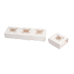 Image SUPPORT UNIVERSEL POUR MISE EN BOUCHE 275 G/M2 8,5x8x3,5 CM BLANC CARTON (800 UNITÉ) #1
