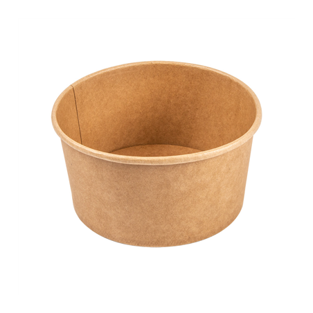 Image POTS SALADIERS 1000 ML - 33,3 oz 300 + 18 PE G/M2 Ø15/12,9x8 CM NATUREL KRAFT (300 UNITÉ) #1