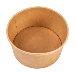 Image POTS SALADIERS 1000 ML - 33,3 oz 300 + 18 PE G/M2 Ø15/12,9x8 CM NATUREL KRAFT (300 UNITÉ) #3