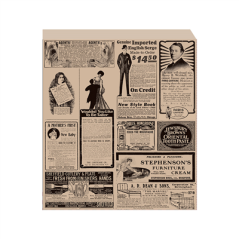 Image PAPIER INGRAISSABLES OUVERT 2 CÔTÉS FAST FOOD 'TIMES' 34 G/M2 23x25,5 CM NATUREL PARCH.INGRAISSABLE (500 UNITÉ) #1