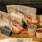 Image PAPIER INGRAISSABLES OUVERT 2 CÔTÉS - HOT DOG 'TIMES' 34 G/M2 9+3x22 CM NATUREL PARCH.INGRAISSABLE (500 UNITÉ) #4