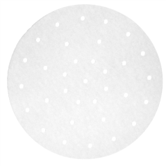 Image PAPIERS PERFORÉS POUR DIM-SUM 183.06  40 G/M2 Ø28 CM BLANC PARCH.INGRAISSABLE (2000 UNITÉ) #1
