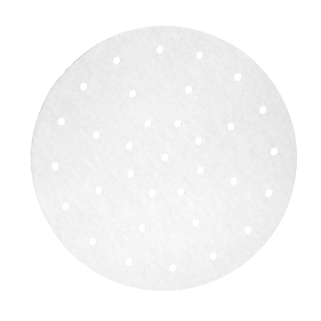 Image PAPIERS PERFORÉS POUR DIM-SUM 183.06  40 G/M2 Ø28 CM BLANC PARCH.INGRAISSABLE (2000 UNITÉ) #1