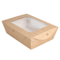 BOÎTES AVEC FENÊTRE POUR SALADE 700 ML - 23,3 oz 391 G/M2 + PE 16x12x5 CM MARRON CARTON (200 UNITÉ) Image BOÎTES AVEC FENÊTRE POUR SALADE 700 ML - 23,3 oz 391 G/M2 + PE 16x12x5 CM MARRON CARTON (200 UNITÉ) #2