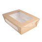 BOÎTES AVEC FENÊTRE POUR SALADE 1200 ML - 40 oz 391 G/M2 + PE 20,4x14,2x6 CM MARRON CARTON (200 UNITÉ) Image BOÎTES AVEC FENÊTRE POUR SALADE 1200 ML - 40 oz 391 G/M2 + PE 20,4x14,2x6 CM MARRON CARTON (200 UNITÉ) #1