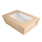 BOÎTES AVEC FENÊTRE POUR SALADE 1200 ML - 40 oz 391 G/M2 + PE 20,4x14,2x6 CM MARRON CARTON (200 UNITÉ) Image BOÎTES AVEC FENÊTRE POUR SALADE 1200 ML - 40 oz 391 G/M2 + PE 20,4x14,2x6 CM MARRON CARTON (200 UNITÉ) #2