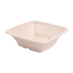 Image BOLS CARRÉS 'BIONIC' 700 ML 18x18x6 CM NATUREL BAGASSE (400 UNITÉ) #1