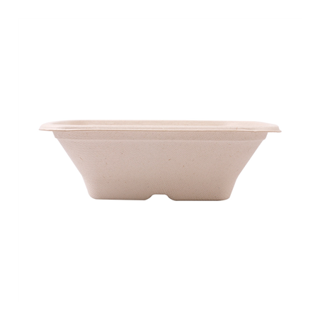 BOLS CARRÉS 'BIONIC' 700 ML 18x18x6 CM NATUREL BAGASSE (400 UNITÉ)