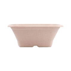 BOLS CARRÉS 'BIONIC' 950 ML 18x18x7 CM NATUREL BAGASSE (400 UNITÉ)