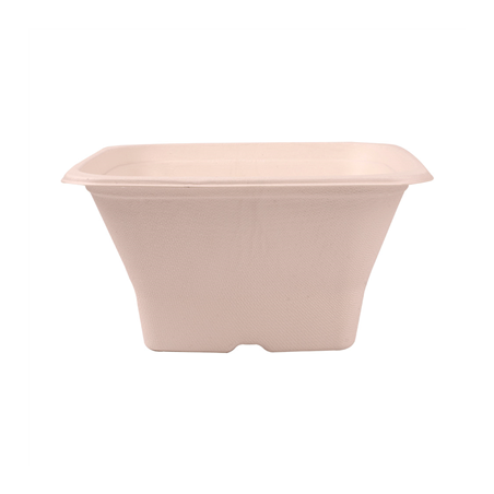 BOLS CARRÉS 'BIONIC' 1,2 L 18x18x9 CM NATUREL BAGASSE (400 UNITÉ)