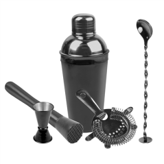 Image MALLETTE BARMAN 500 ML 30x22x8,5 CM NOIR INOX (1 UNITÉ) #1