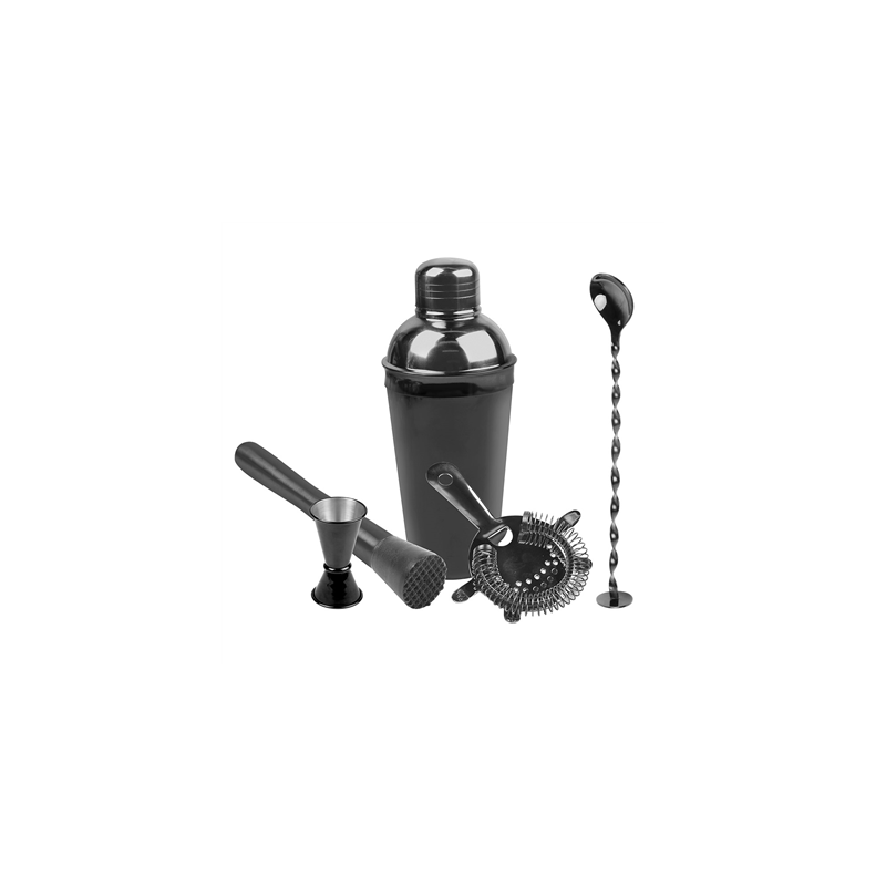 MALLETTE BARMAN 500 ML 30x22x8,5 CM NOIR INOX (1 UNITÉ)