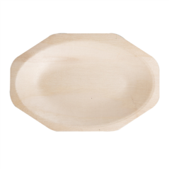 Image PLATEAUX OCTOGONALES 'WOOD'  20x13x2,5 CM NATUREL BOIS (50 UNITÉ) #3