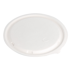 Image COUVERCLES BAS POUR SALADIERS 224.33 'BIONIC'  Ø 18x0,7 CM BLANC BAGASSE (600 UNITÉ) #1