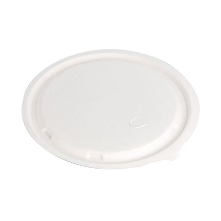 Image COUVERCLES BAS POUR SALADIERS 224.33 'BIONIC' Ø 18x0,7 CM BLANC BAGASSE (600 UNITÉ) #1