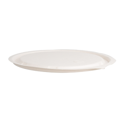 COUVERCLES BAS POUR SALADIERS 224.33 'BIONIC'  Ø 18x0,7 CM BLANC BAGASSE (600 UNITÉ)