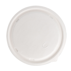 Image COUVERCLES BAS POUR SALADIERS 224.33 'BIONIC'  Ø 18x0,7 CM BLANC BAGASSE (600 UNITÉ) #3