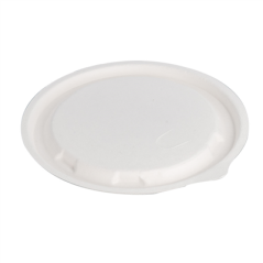 Image COUVERCLES BAS POUR SALADIERS 215.84 'BIONIC'  Ø 14x0,7 CM BLANC BAGASSE (900 UNITÉ) #1