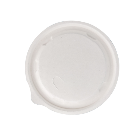 COUVERCLES BAS POUR SALADIERS 215.84 'BIONIC' Ø 14x0,7 CM BLANC BAGASSE (900 UNITÉ)