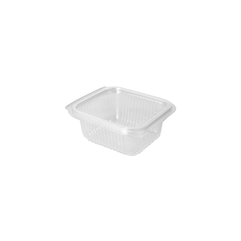 CONTENANTS AVEC CHARNIÈRE  500 ML 13,5x12,5x5,6 CM TRANSPARENT (600 UNITÉ)