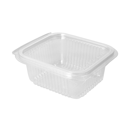 Image CONTENANTS AVEC CHARNIÈRE  500 ML 13,5x12,5x5,6 CM TRANSPARENT (600 UNITÉ) #1