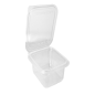 Image CONTENANTS AVEC CHARNIÈRE  500 ML 13,5x12,5x5,6 CM TRANSPARENT (600 UNITÉ) #2