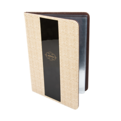 Image PORTE MENU 8 POCHETTES DIN-A4  22x31 CM GRIS PVC (1 UNITÉ) #1