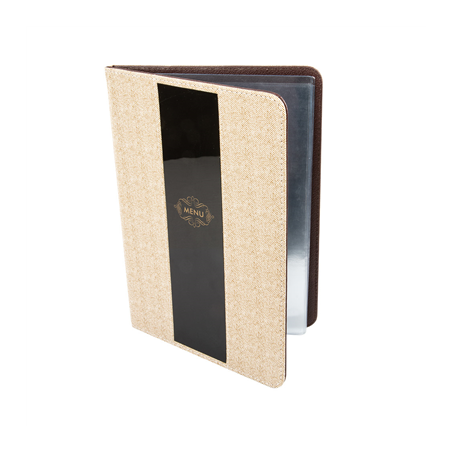 Image PORTE MENU 8 POCHETTES DIN-A4  22x31 CM GRIS PVC (1 UNITÉ) #1