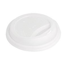 Image COUVERCLES POUR GOBELETS 240 ML 'BIODEGRADABLE'  BLANC CPLA (1000 UNITÉ) #1