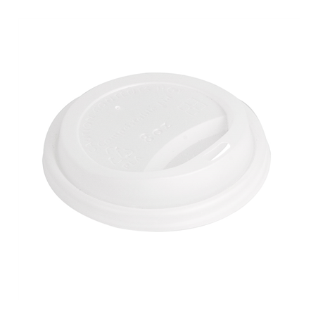 Image COUVERCLES POUR GOBELETS 240 ML 'BIODEGRADABLE'  BLANC CPLA (1000 UNITÉ) #1