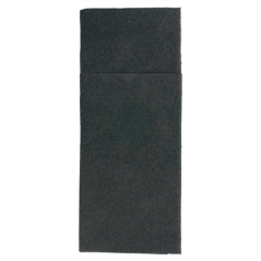 SERVIETTES "CANGURITO"  55 G/M2 33x40 CM NOIR AIRLAID (700 UNITÉ)
