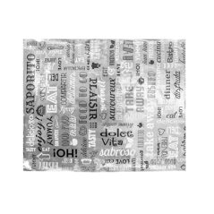 Image PAPIER INGRAISSABLE FAST FOOD 'PAROLE' 35+20 G/M2 28x34 CM ARGENTE PARCHEMIN + ALUMINIUM (1000 UNITÉ) #1