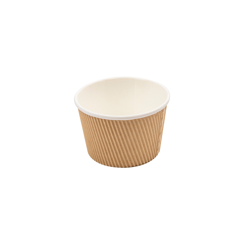 POTS DOUBLE PAROI, ONDULÉ 500 ML - 16,6 oz 280 + 250 + 18PE G/M2 Ø11,5/8,8x7,5 CM MARRON CARTON (500 UNITÉ) POTS DOUBLE PAROI, ONDULÉ 500 ML - 16,6 oz 280 + 250 + 18PE G/M2 Ø11,5/8,8x7,5 CM MARRON CARTON (500 UNITÉ)
