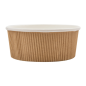 Image POTS DOUBLE PAROI, ONDULÉ 780 ML - 26 oz 280 + 250 + 18PE G/M2 Ø15/12,8x6 CM MARRON CARTON (250 UNITÉ) #2